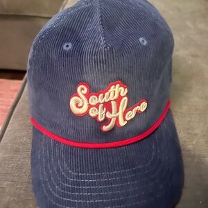 Nathaniel Rateliff, South of Here, baseball hat, blue and red, new, corduroy